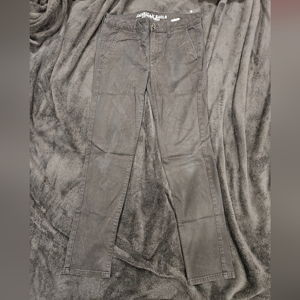 Skinny Black Trousers AEO 4 Short